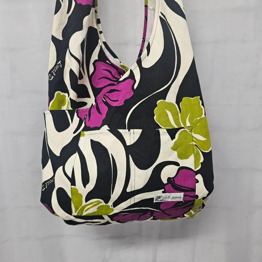Local Design Bag Hobo CrossbodyTropical Hawaiian Beach Summer